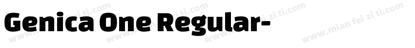 Genica One Regular字体转换